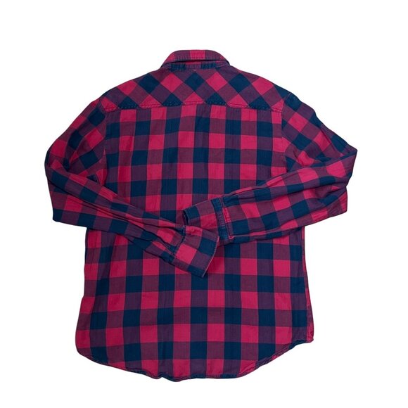 Red & Black Plaid Button-Down Shirt By Pop Icon - Picture 4 of 4